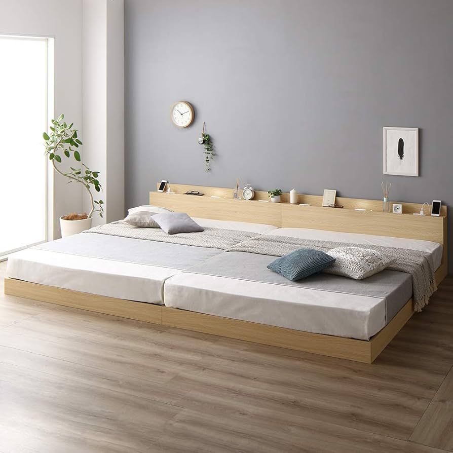Amazon｜RASIK ベッド ワイドキング200(シングル+シングル